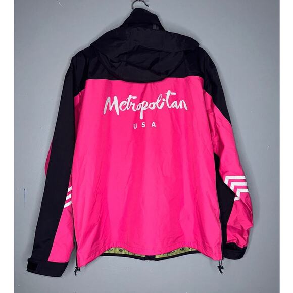 Adidas x Metropolitan USA 3L Skater Jacket Windbreaker Black/Pink Size Small - Picture 8 of 8